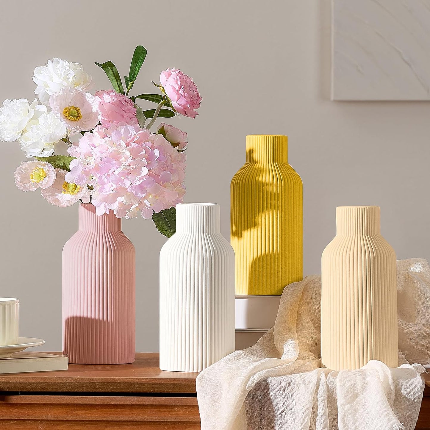 Mfacoy Minimalist Ceramic Flower Vase – Modern Home Decor