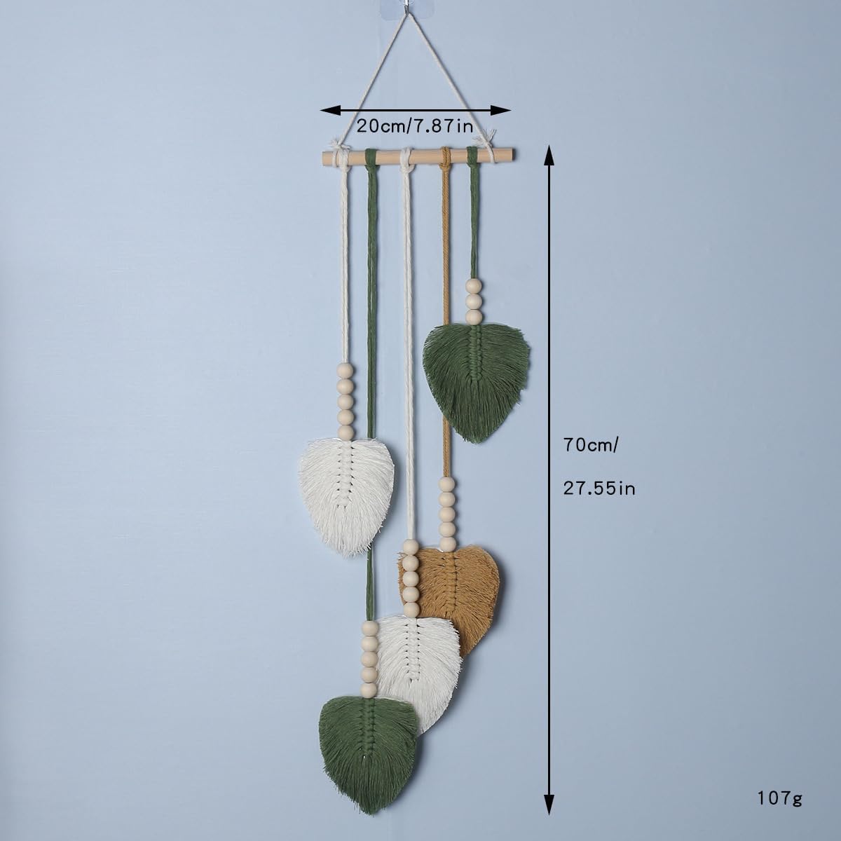 Handwoven Macrame Leaf Wall Hanging – Modern Home Decor