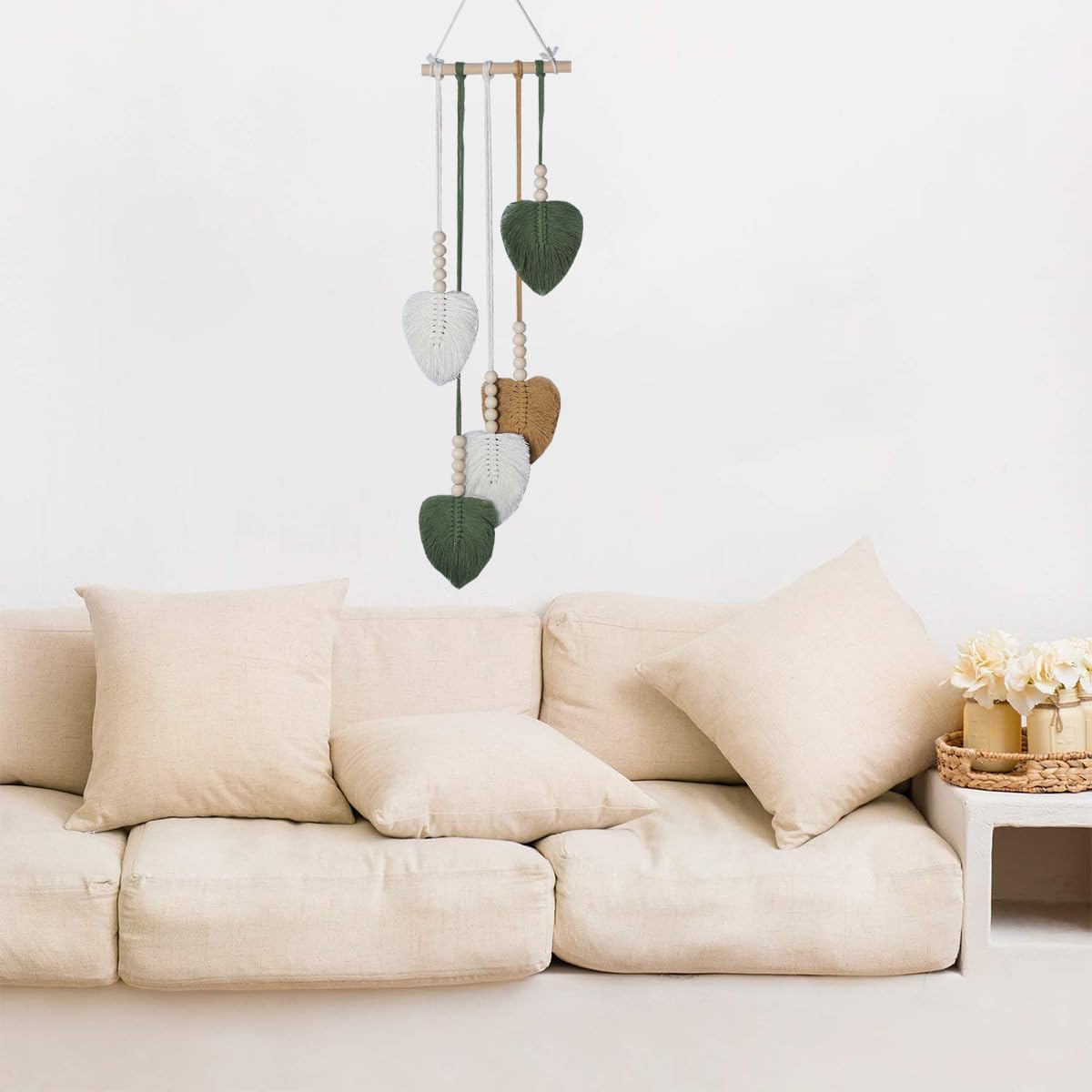 Handwoven Macrame Leaf Wall Hanging – Modern Home Decor