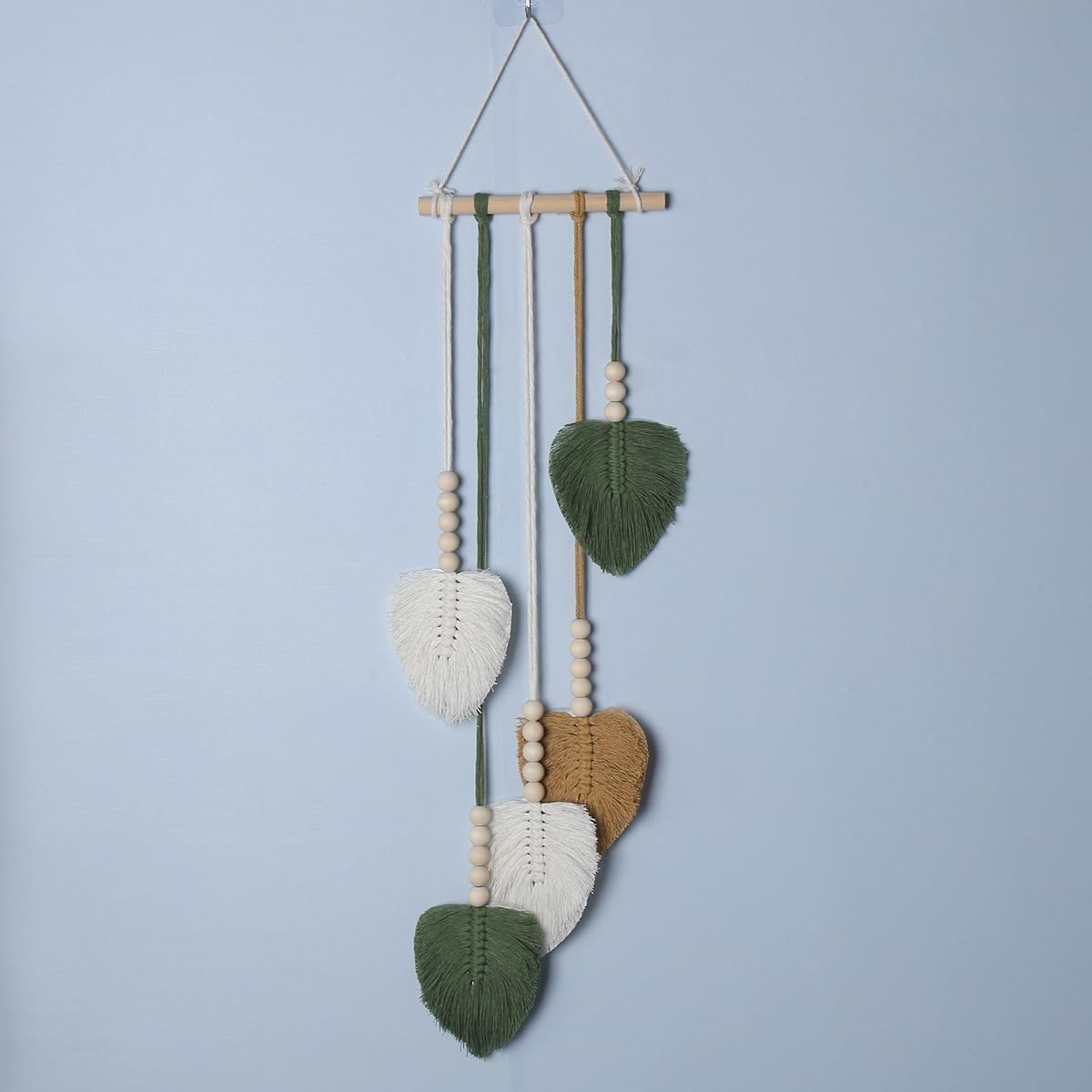 Handwoven Macrame Leaf Wall Hanging – Modern Home Decor