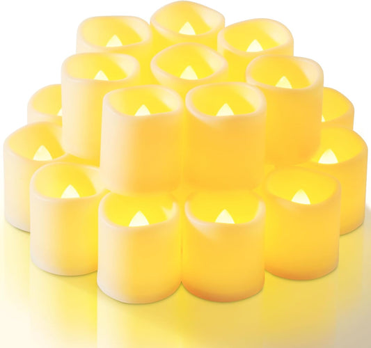 Homemory 12-Pack Flameless LED Votive Candles – Battery-Operated, Flickering, 200+ Hour
