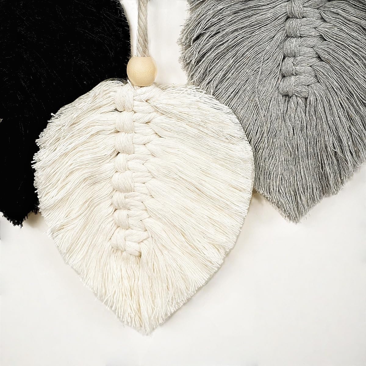 Avoik Boho Macrame Leaf Wall Hanging – Handmade Home Decor (47×29 in)