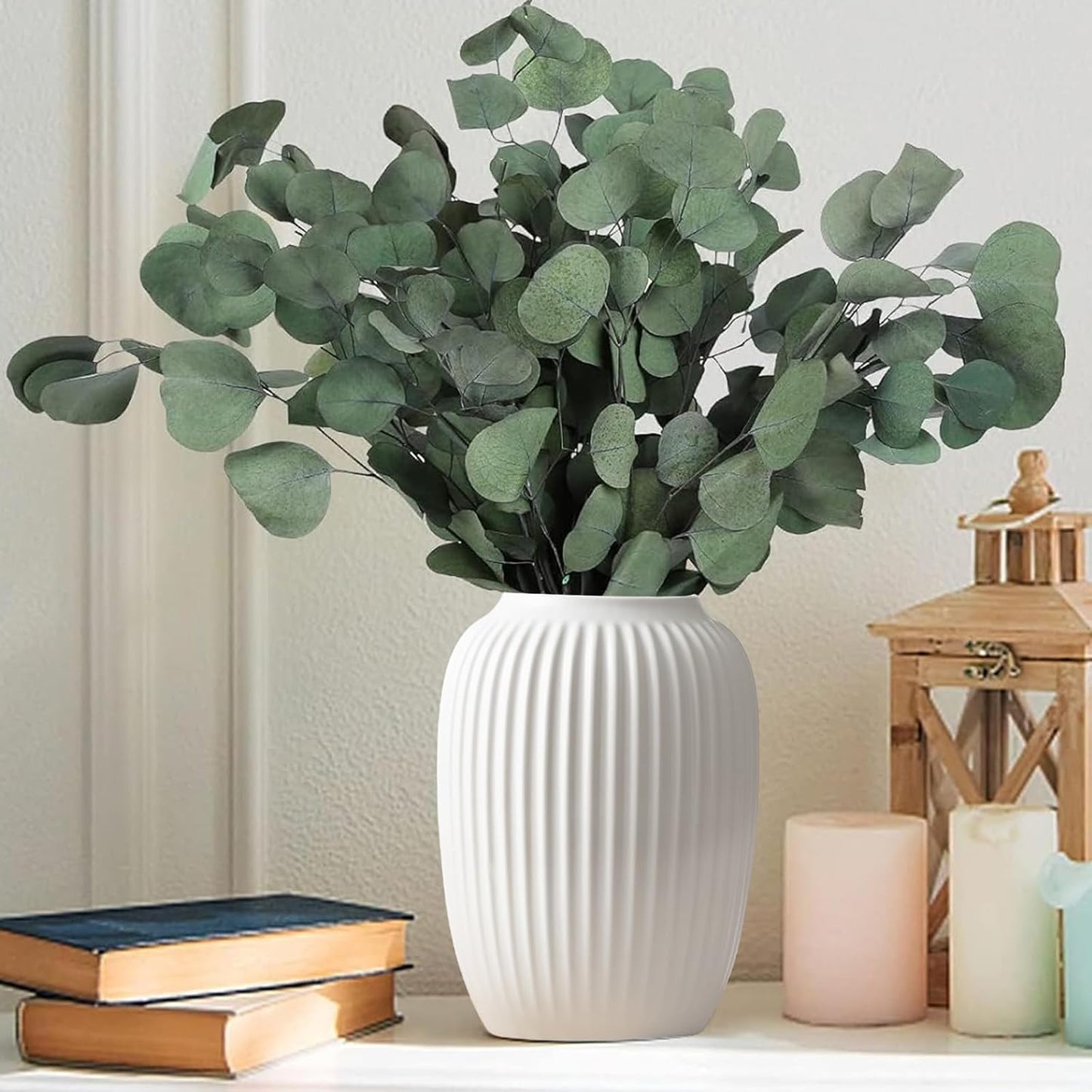 White Ceramic Matte Vase – Minimalist Nordic Boho Home Decor